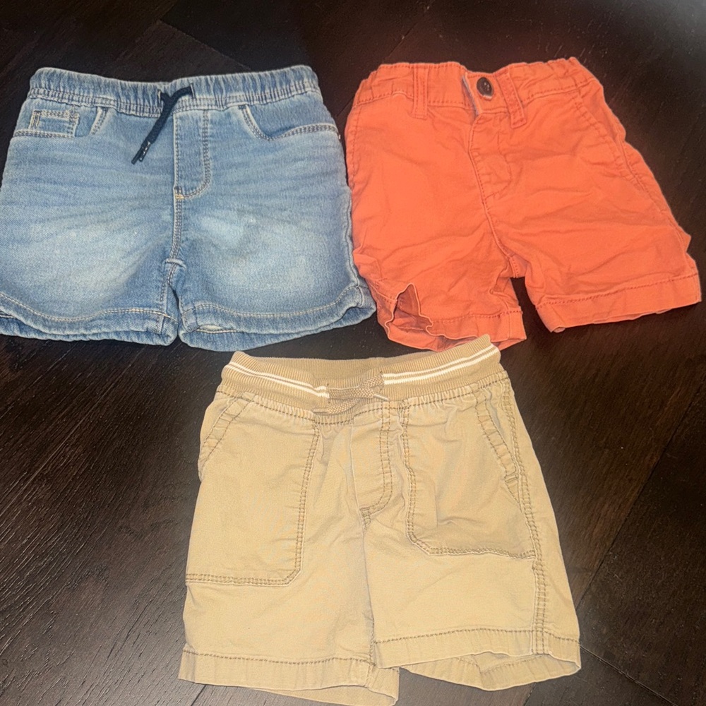 OshKosh B'gosh Kids Shorts Trio - Blue, Orange, Tan